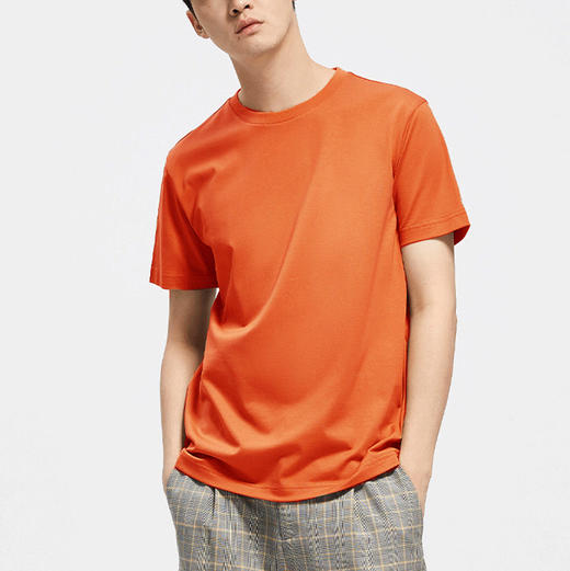 夏季新品男女情侣款亲水冰瓷棉短袖T恤 商品图2