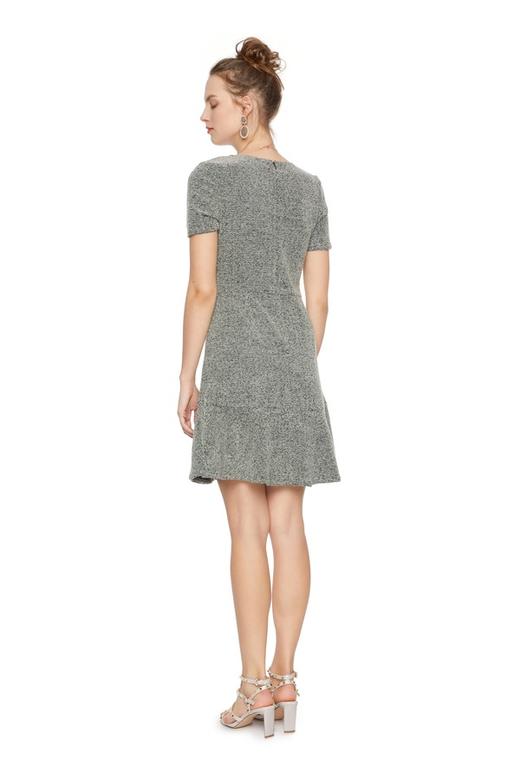 NECESSARY OBJECTS 荷叶摆灰色连衣裙 6107 商品图2