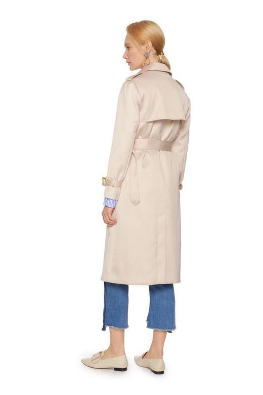 LNNNS 奶油色双排扣长风衣 6061 商品图2