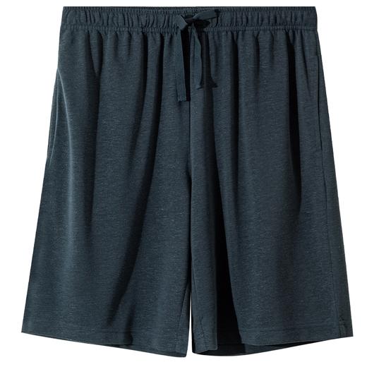 SCHIESSER德国舒雅男士五分睡裤春夏款汉麻纱布休闲纯色薄款短裤35/21205P 商品图4