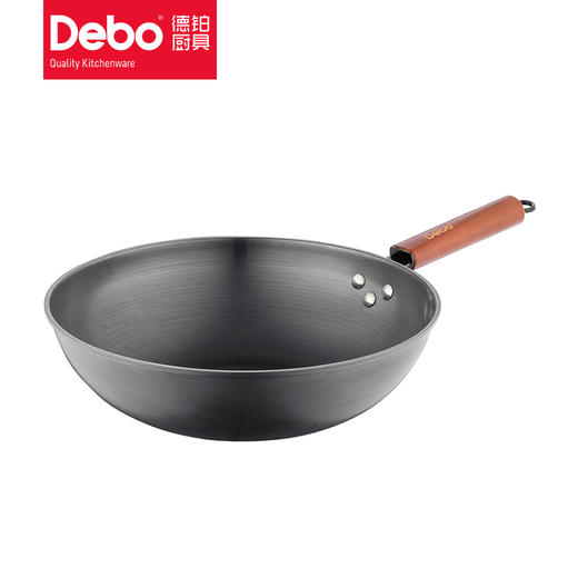 Debo德铂艾娜炒锅家用精铁无涂层氮化防锈炒菜锅电磁炉燃气灶通用 商品图4