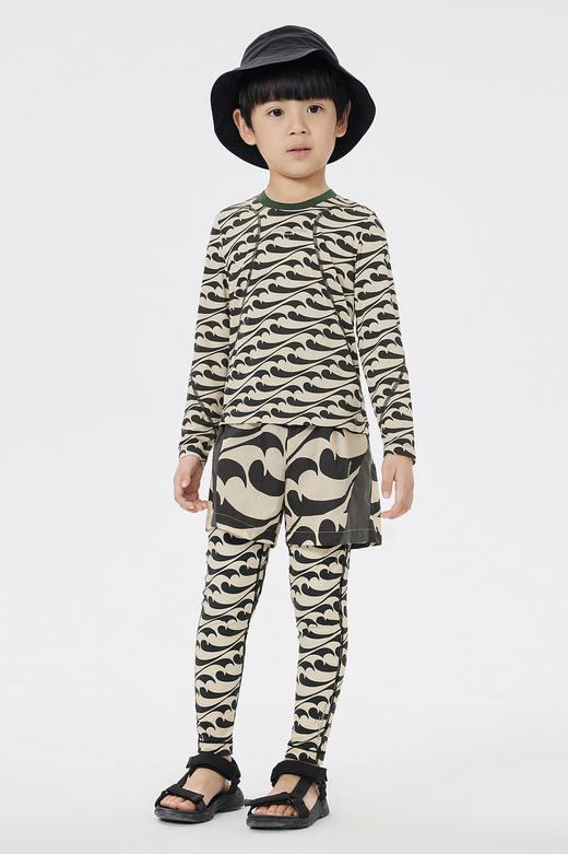 jnby  23年春款  原创图案运动紧身长裤  1N3E14890 商品图0