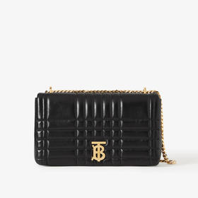 BURBERRY 巴宝莉 女士 Lola - 绗缝皮革TB专属标识中号萝纳包 黑色 8059493 A1189