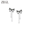 ZEGL设计师黑公主系列蝴蝶结流苏耳夹女无耳洞耳骨夹耳环秋冬耳饰 商品缩略图0