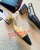 623-2 免带品 真香sling-back双色粗跟单鞋 简约气质跟脚好穿 商品缩略图4