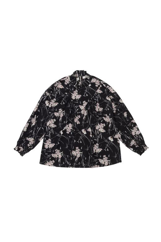 SUMMER & SAGE 印花立领黑色上衣 6213 商品图4