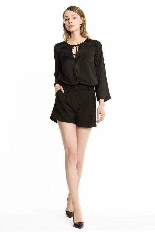 CENCH EDITION 黑色简约中高腰短裤 1078 商品图3