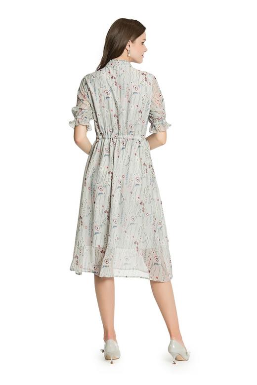 SUMMER & SAGE 印花束腰雪纺连衣裙 3332 商品图2