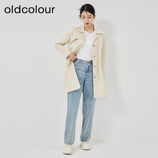 oldcolour2023春季新款卡其色时尚气质宽松风衣外套女O12047247 商品图2