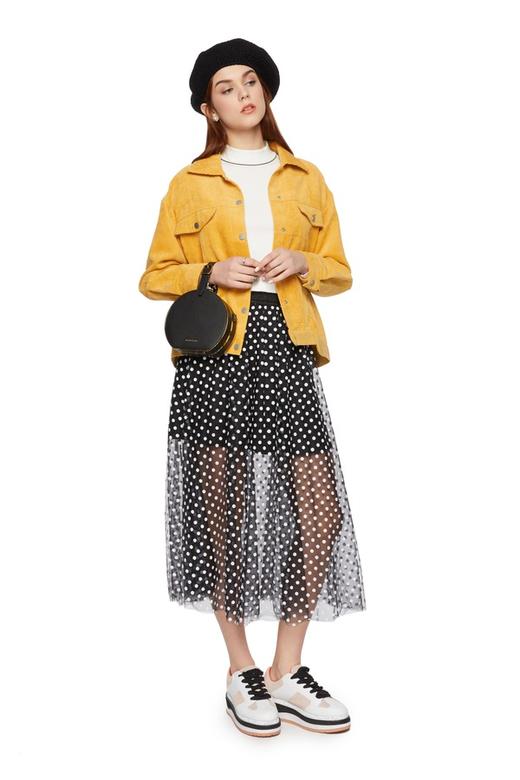 SUMMER & SAGE 半透明波点半身长裙 6055 商品图1