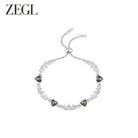 ZEGL设计师黑公主系列爱心波纹手链女轻奢小众精致高级感闺蜜手饰