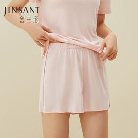 金三塔桑蚕丝简约休闲外穿家居服短裤女新品   YZFDA901