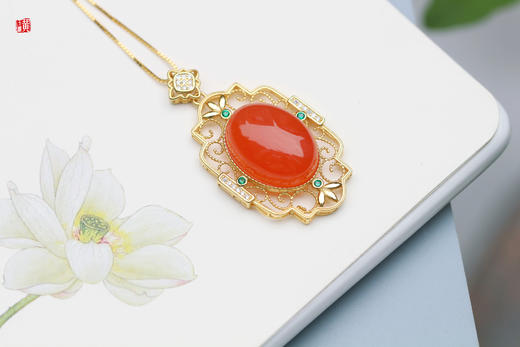 【仙姿】盐源玛瑙项链 商品图1