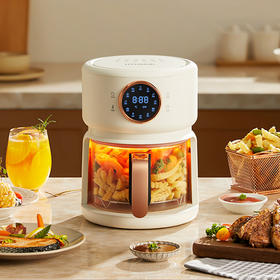 【限时下单赠送烤架】HYUNDAI可视化空气炸锅 ， 看得见的美味，万物皆可炸