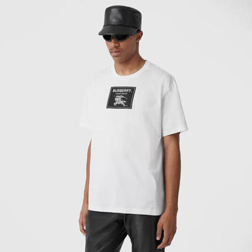 BURBERRY 巴宝莉 男士 Prorsum 标签棉质圆领短袖T恤 白色 8064397 A1464 商品图1