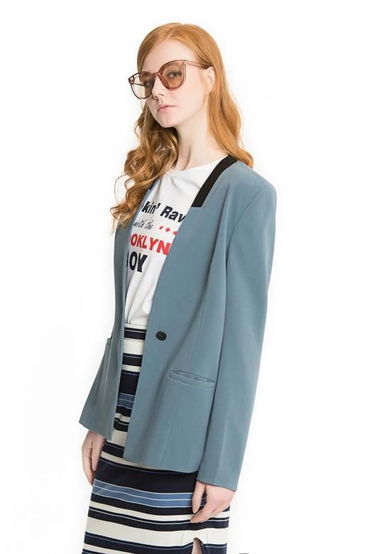 AUGUST 1 EIGHT 复古雾霾蓝西装外套 1435 商品图2
