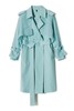 J.A 网纱披肩浅蓝色束腰风衣 7622 商品缩略图4