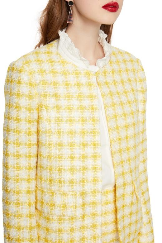 AVA 小香风拼色格纹外套 6032 商品图3