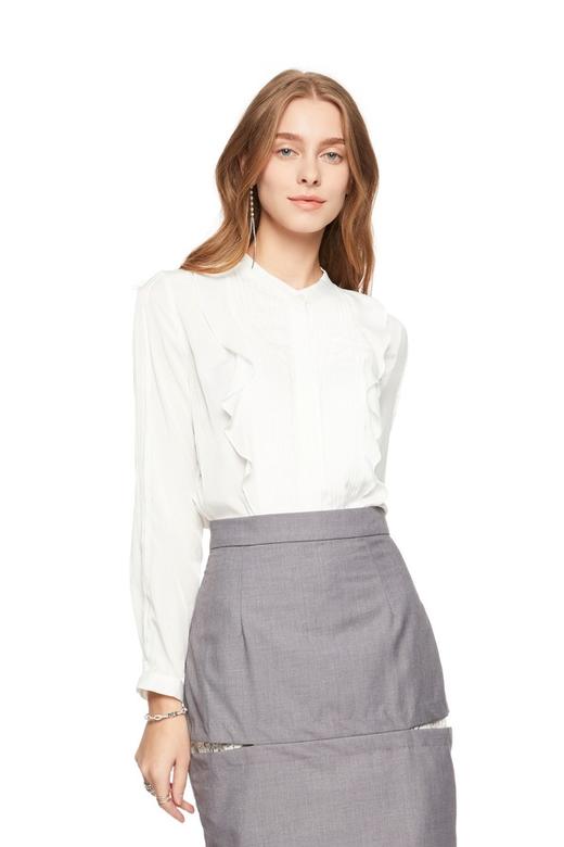 OCTAVIA 荷叶边饰白色上衣 6237 商品图0