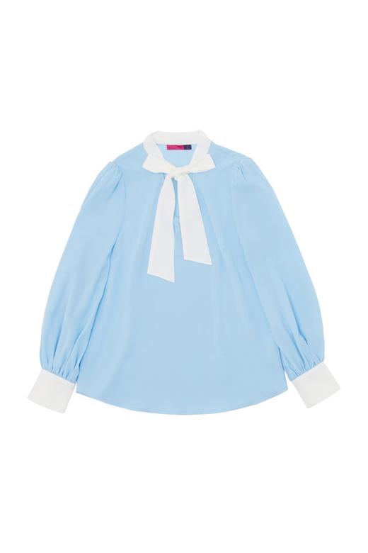 AVA 蓝白拼色系带上衣 6046 商品图4