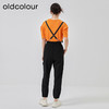 oldcolour2023春季新款黑色高腰直筒运动休闲背带裤女O11079161 商品缩略图4