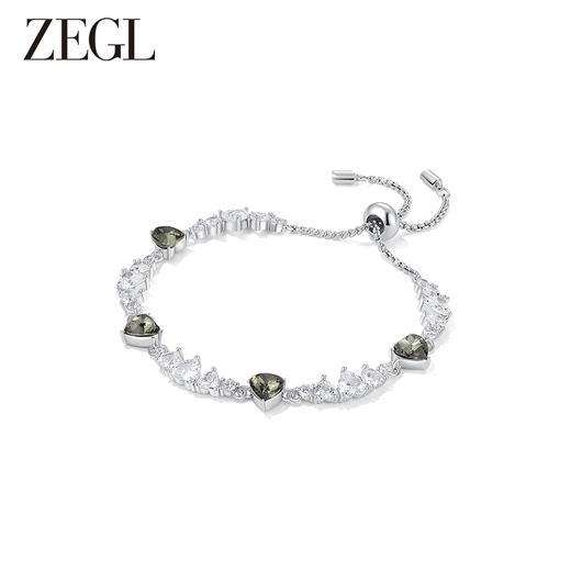 ZEGL设计师黑公主系列爱心波纹手链女轻奢小众精致高级感闺蜜手饰 商品图1