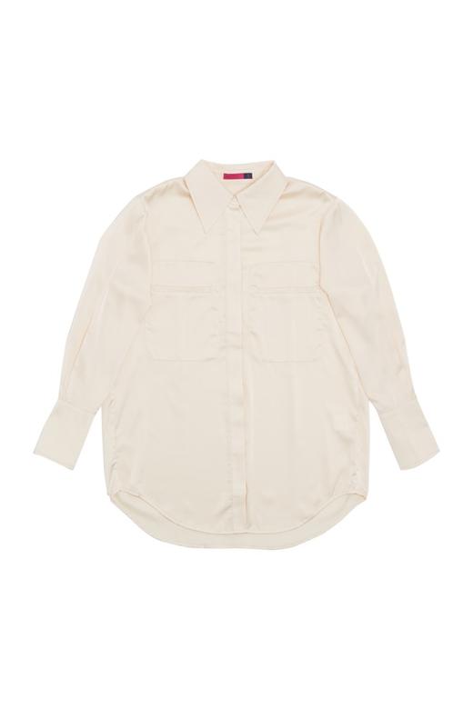 AVA 奶油色缎面衬衣 6057 商品图4