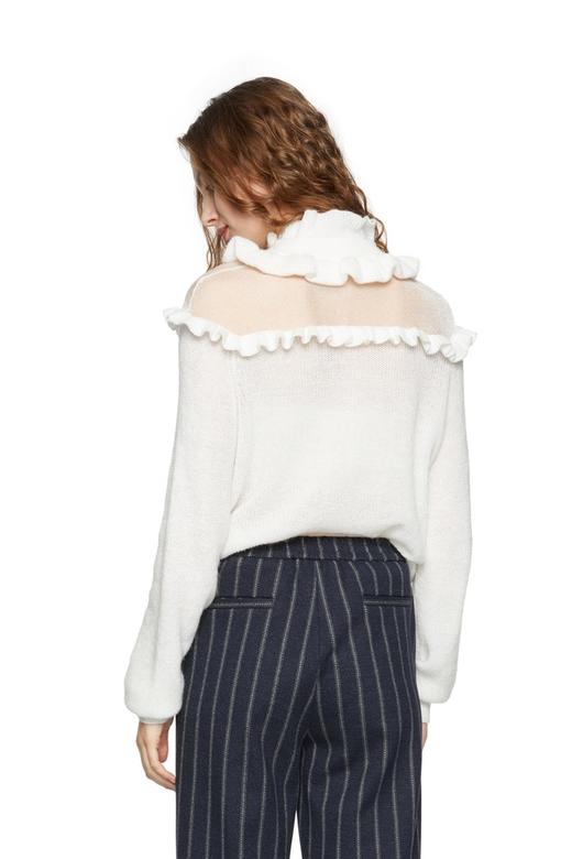 JUNNE 木耳边饰半透明毛衣 5991 商品图2