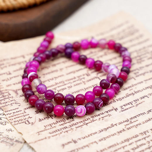 缠丝玛瑙8mm珠料意卡米诺手串念珠单颗珠子散珠半成品 商品图1