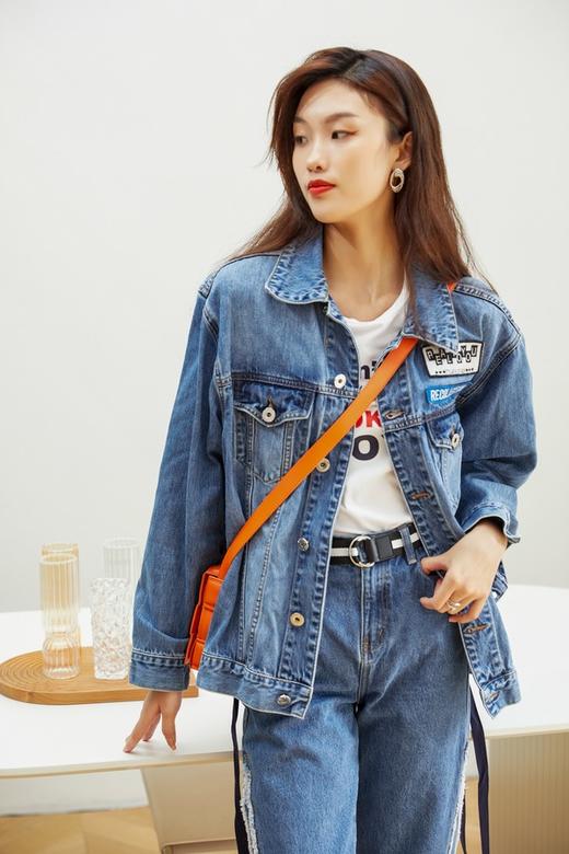 AVA 绑带装饰牛仔外套 6139 商品图2