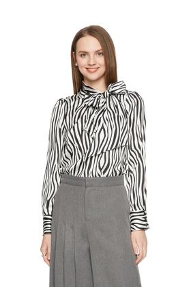 AVA 斑马纹系带上衣 6086