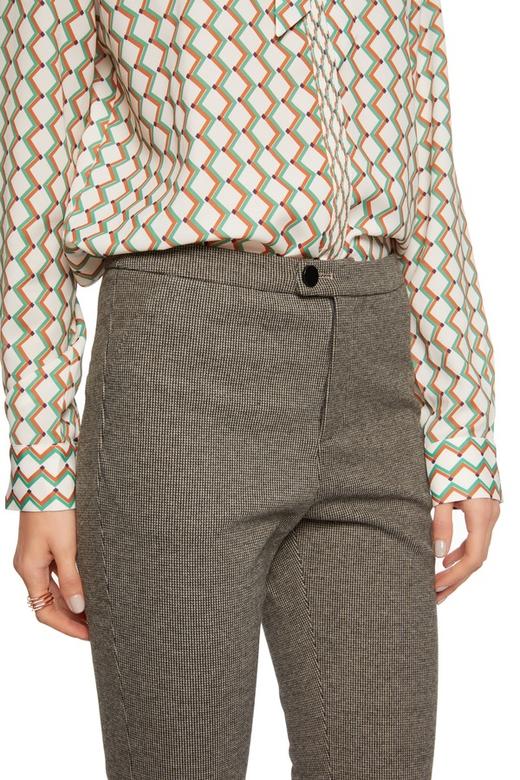 AVA 复古格纹前开衩长裤 6101 商品图3