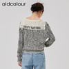 oldcolour2023春季新款时尚气质菱格修身百搭套头针织衫O11052118 商品缩略图4