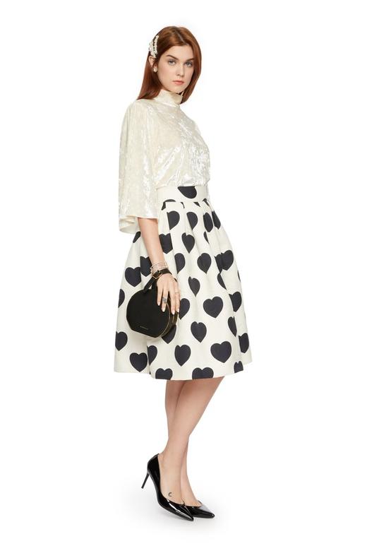 NOIR 白色立领丝绒上衣 6115 商品图1