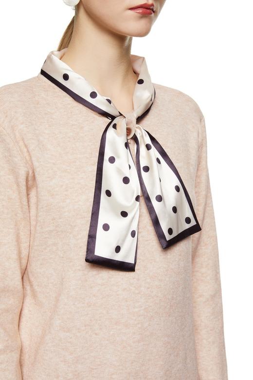 J+C 波点丝巾系带毛衣连衣裙 8587 商品图3