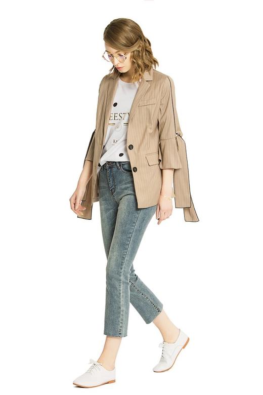 CENCH EDITION 驼色飘带西装外套 1070 商品图3