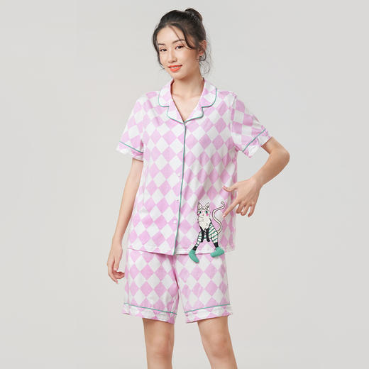 都市丽人凉感无尘棉薄短袖家居服睡衣LH31A9 商品图0