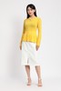 BONNIE ALEX 亮黄色荷叶摆针织衫 1360 商品缩略图1