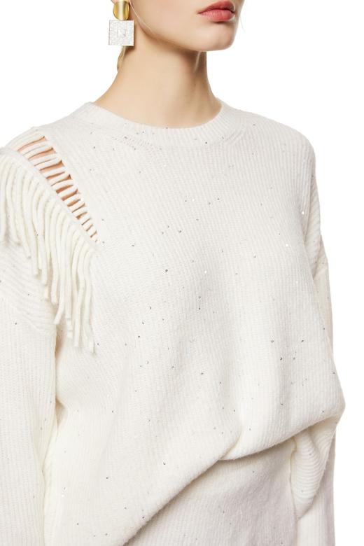 J.A 镂空流苏亮片针织套装 8209 商品图3