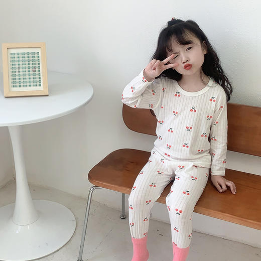 【59元买一套送一套】2024春季儿童睡衣艾草精华无骨套装纯棉空调服男女中小童A类长袖春夏季薄款家居服 商品图5