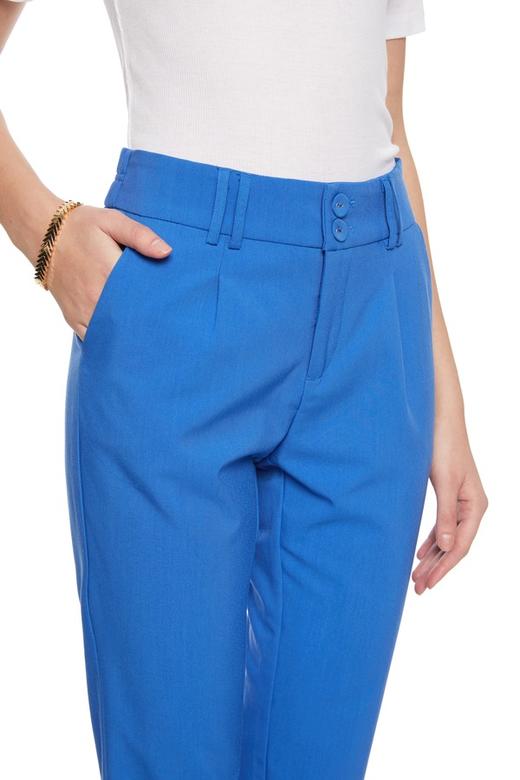 NOIR 皇室蓝卷边高腰长裤 6141 商品图3