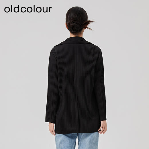 oldcolour2023春季新款休闲通勤褶皱宽松薄款西装外套女O12042245 商品图4