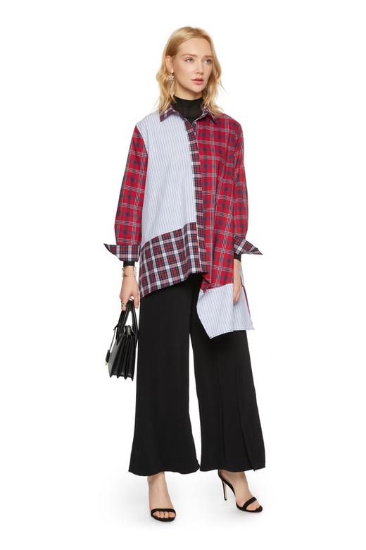 SUMMER & SAGE 不规则拼接长衬衣 6211 商品图1