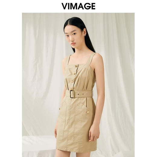 VIMAGE纬漫纪夏季新款显瘦简约舒适吊带连衣裙V1907508 商品图2