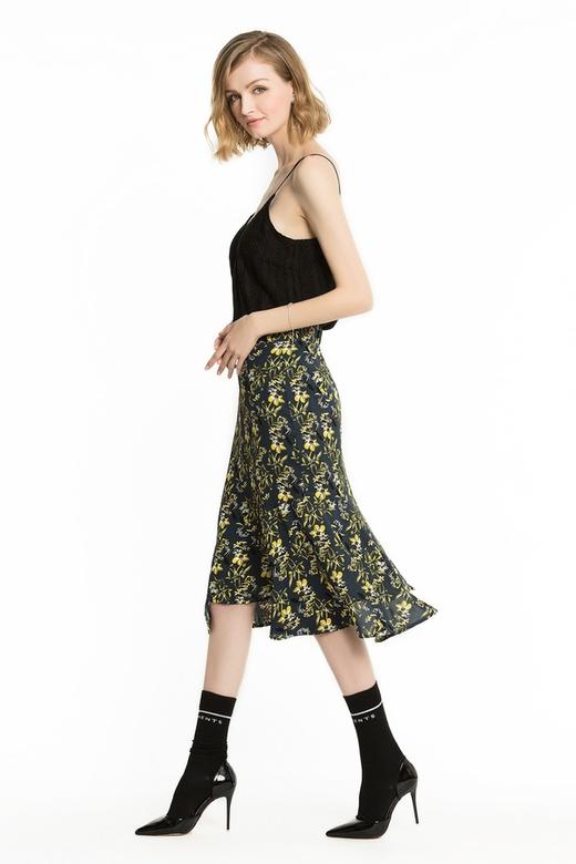 Tied  Hands 印花荷叶摆A字裙 1066 商品图6