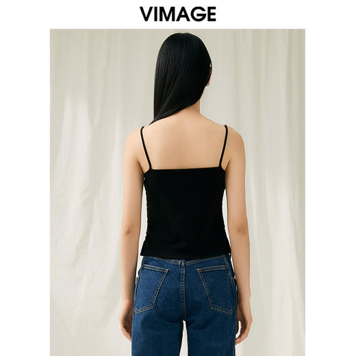 VIMAGE纬漫纪夏季新款纯色百搭显瘦吊带小背心小上衣V1913508 商品图5