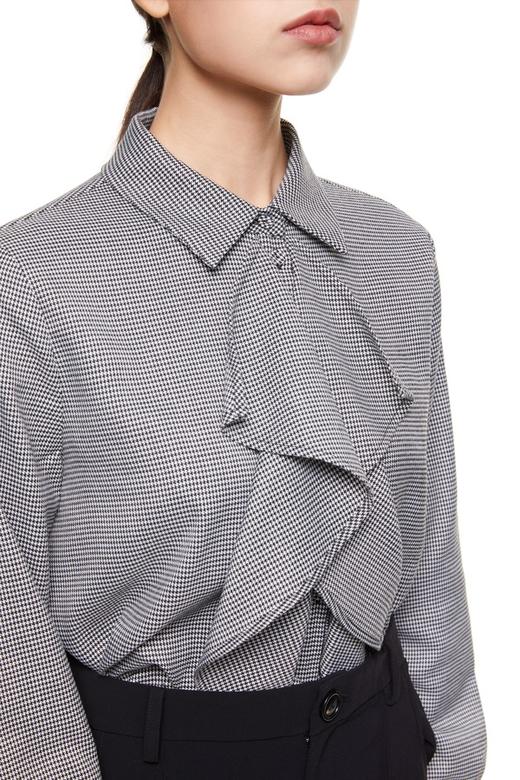 ELLA JADE 荷叶边饰格纹衬衣 8591 商品图3