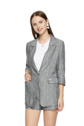 J.A 灰色条纹西装外套 6152