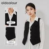 oldcolour2023春季新款高级V领气质无袖短款西装马夹女O11032128 商品缩略图1