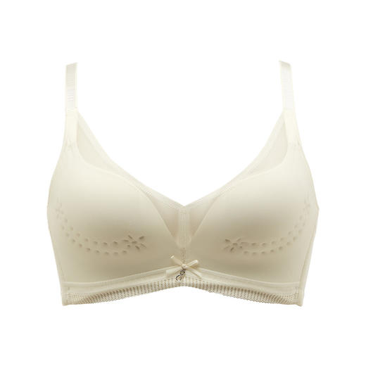 都市丽人WISECOOL常规内衣B杯薄3/4杯锁边布文胸三排树脂胶圈LB32D2 商品图3